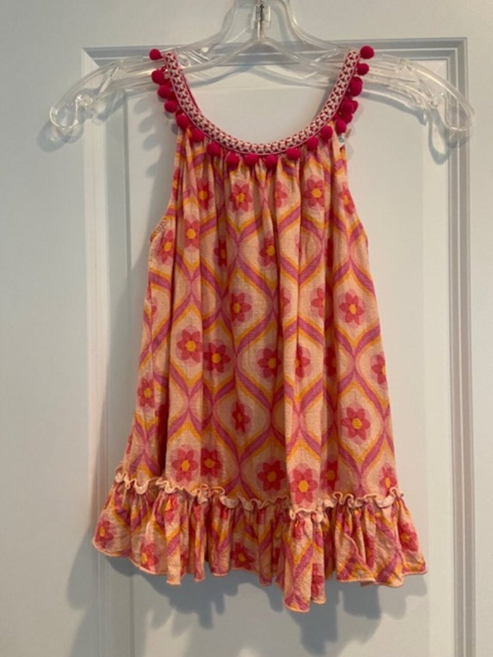 Sonny Side Up Girl's Pink and Orange Top in Size 14